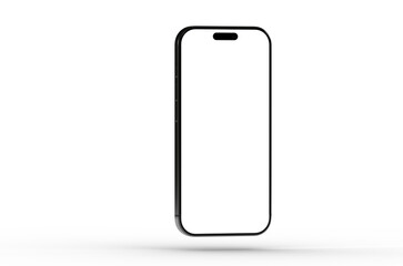 High-quality image of a modern smartphone with a blank screen, perfect for app presentations or website mockups.