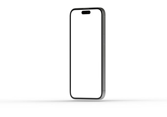 High-quality image of a modern smartphone with a blank screen, perfect for app presentations or website designs.
