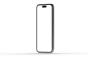 High-quality image of a modern smartphone with a blank screen, perfect for app presentations or website designs.