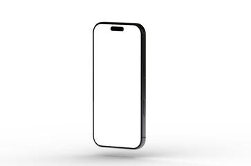 High-quality image of a modern smartphone with a blank screen, perfect for app presentations or website mockups.