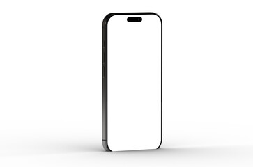High-quality image of a modern smartphone with a blank screen, perfect for app presentations or website designs.