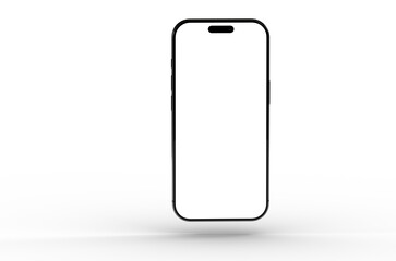 High-quality image of a modern smartphone with a blank screen, perfect for app presentations or website mockups.