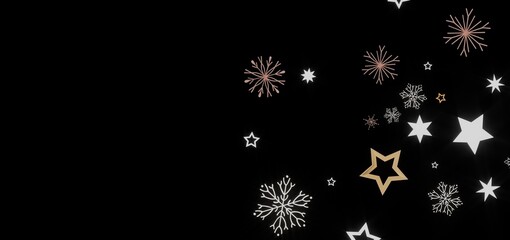 Beautiful winter background with stars and snowflakes. Perfect for holiday cards, invitations, and more.