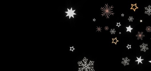 Beautiful winter background with stars and snowflakes. Perfect for holiday cards, websites, and more!