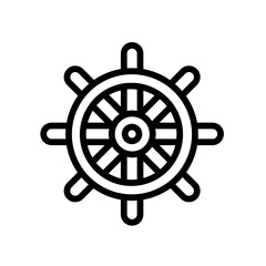 Obraz premium ship steering wheel icon