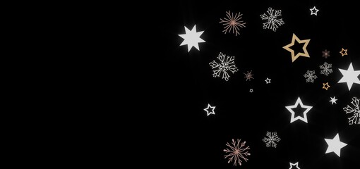 Beautiful winter background with stars and snowflakes. Perfect for holiday cards, websites, and more.