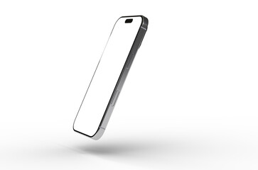 Obraz premium High-quality image of a modern smartphone with a blank screen, perfect for app presentations or website mockups. Download now!