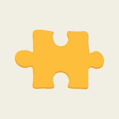 Obraz premium Yellow jigsaw clipart, autism awareness symbol