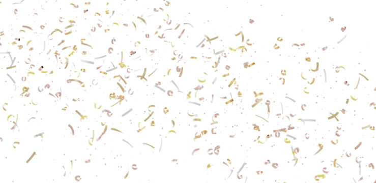 Beautiful abstract background with gold and white confetti. Perfect for celebratory designs, party invitations, and more.