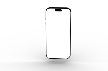High-quality image of a modern smartphone with a blank screen, perfect for app presentations or website mockups. Download now!