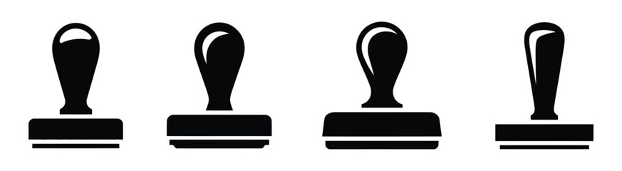 Streamline Your Workflow with These Professional Black Stamp Icons for Business Approvals and Document Sign-Offs, Perfect for Modern Office Design and Efficient Management Solutions