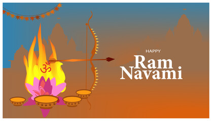 Traditional Ram Navami Puja Greeting Card