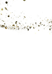confetti png. Gold confetti falls from the sky. Glittering confetti on a transparent background. Holiday