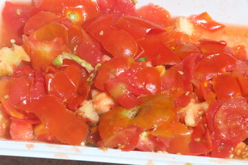 Tomato Peels Close Up