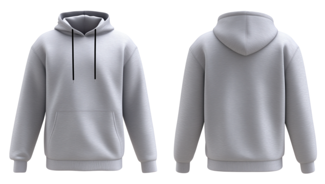 Gray Hoodie Design for Casual Wear, PNG clipart element with transparency