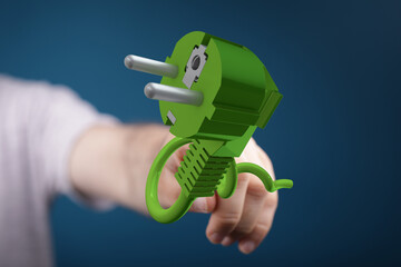 Eco-friendly electricity, renewable energy, sustainable power, green technology, eco plug, power...
