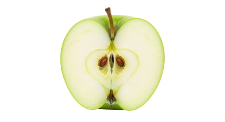 Isolated Green Apple Half