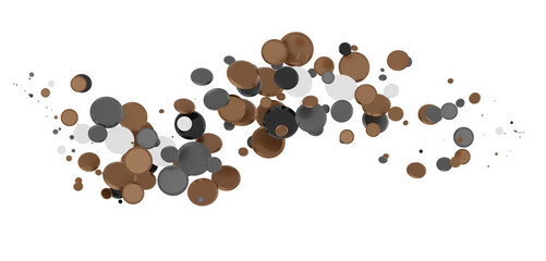  Colorful confetti on white background