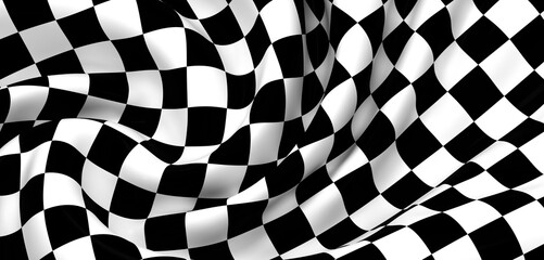 High-resolution image of a waving checkered flag. Perfect for racing, sports, and competition themes.