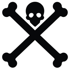 crossbones vector icon