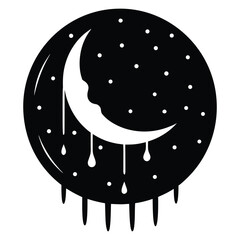 blood moon vector icon