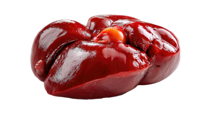 Fresh Liver, Macro View: An exquisite image that celebrates the rich textures of fresh liver, perfect for culinary exploration and food-related content.