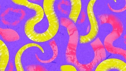 Colorful snake pattern HD wallpaper, purple animal design