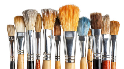 Fototapeta premium paint brushes isolated on white