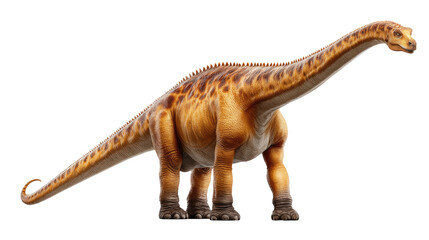 Fototapeta premium A Majestic Titan of the Past: A colossal, photorealistic Brachiosaurus, evoking a sense of awe and wonder. Its immense size, distinctive features.