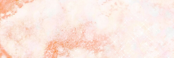 Aesthetic glitter banner background, orange design