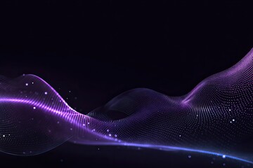 Abstract swirling, purple-violet, dotted lines on dark background