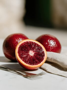 Rustic Italian still life with figs, grapes, pomegranates and bread. Mediterranean food photography with wooden tables, terracotta dishes and authentic Tuscan atmosphere