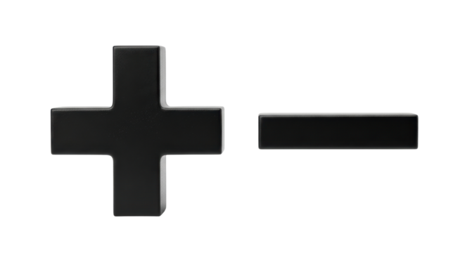 Isolated Plus and Minus Signs