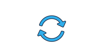 Obraz premium Blue Circular Arrows Symbolizing Process, Cycle, Refresh, and Update.