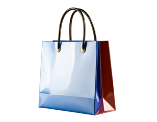 shopping bag 3D icon transparent background