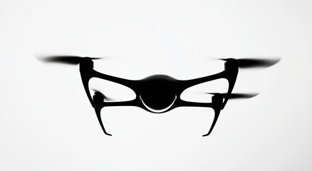 Silhouette of a drone in flight