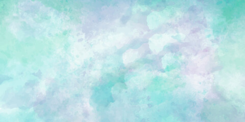 Abstract watercolor pattern with blue clouds and vintage paper texture for a winter background design. blue sky with clouds. Light sky blue shades watercolor background. Sky Nature Landscape. fluffy