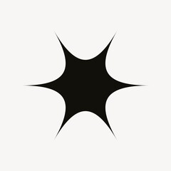 Sparkle shape, flat graphic design