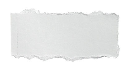 Ripped torn paper edges isolated on white background