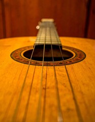 Fototapeta premium Close-up of acoustic guitar