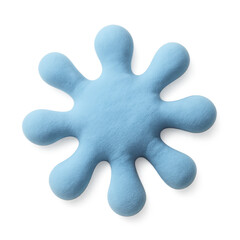 Obraz premium Plush splash shape with soft fabric and textile design creates a cozy and colorful abstract pattern