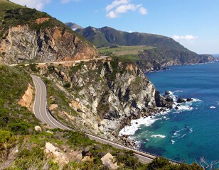 Winding coastal highway