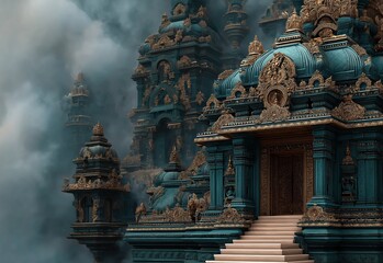 Abstract temple in Indian style.