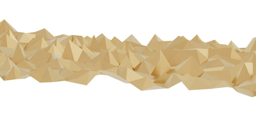 High-resolution image of an abstract gold geometric landscape, perfect for backgrounds and design projects. Download now!