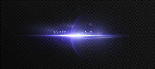 Blue cosmic glow with horizon flare and shining particles on dark background, perfect for sci-fi artworks, galaxy effects, futuristic design and cosmic space projects.