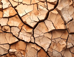 Cracked Earth Surface Texture Background