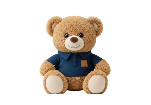 Cute teddy bear isolated on transparent background