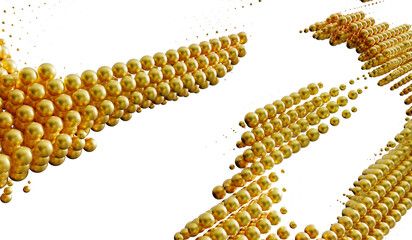 Abstract background with golden spheres. Perfect for luxury, wealth, and success concepts.