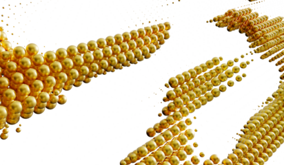 Abstract background with golden spheres. Perfect for luxury, wealth, and success concepts.