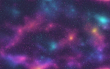 Obraz premium Vibrant Neon Space Geometric Abstract